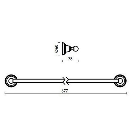 Полотенцедержатель Bagno & Associati Canova CA21252 ORO