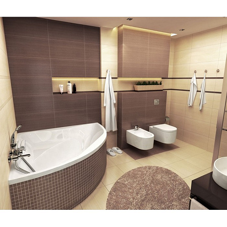 Акриловая ванна Excellent Glamour WAEX.GLA15WH 150x150 белый
