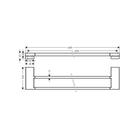 Полотенцедержатель Hansgrohe AddStoris 41743700 белый матовый