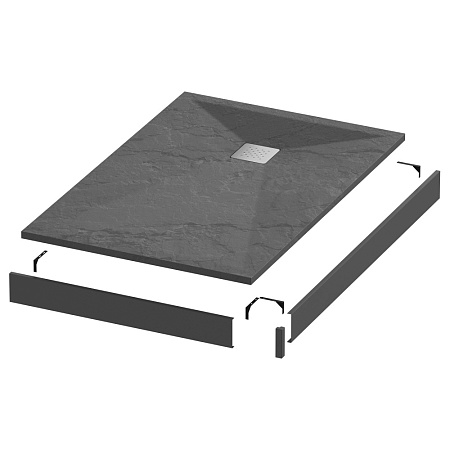 Поддон для душа Grossman Strong GR-S290120Q 90х120 прямоугольник графит