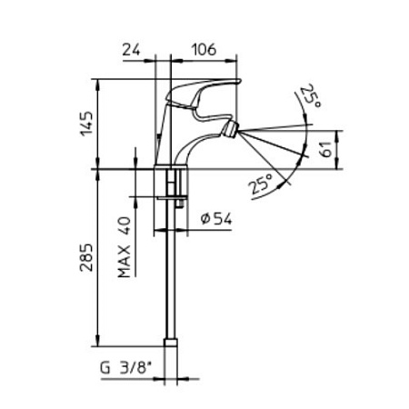 Смеситель Palazzani Proxima 40401010 для биде
