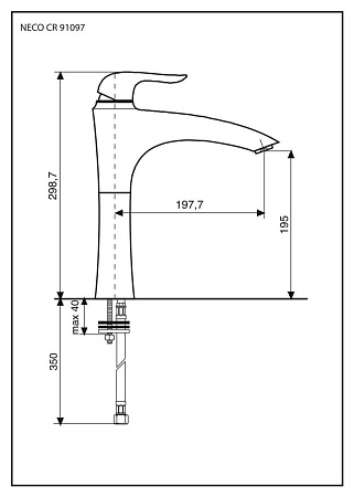 Смеситель Emmevi Neco 91097/CR для кухонной мойки, хром