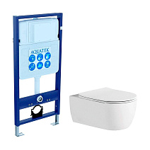 Комплект Aquatek Set AQUATEK ЕВРОПА New подвесной унитаз + инсталляция