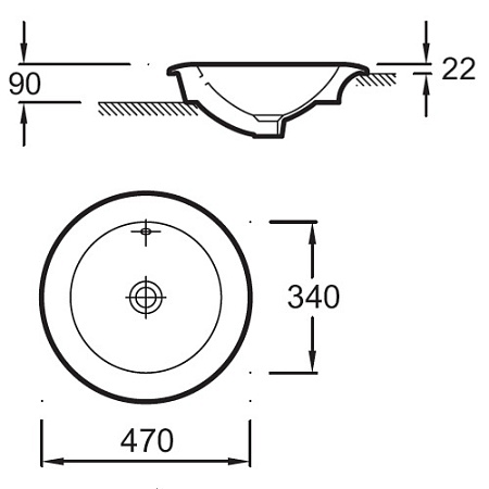 Раковина Jacob Delafon Ronde E1184-00 