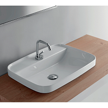 Раковина Kerasan Tribeca 514201bi*1 60 с 1 отверстием под смеситель, белый Раковина Kerasan Tribeca 514201bi*1 60 с 1 отверстием под смеситель, белый