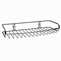 Полка WasserKRAFT K-1411 металлическая, прямая, хром Полка WasserKRAFT K-1411 металлическая, прямая, хром