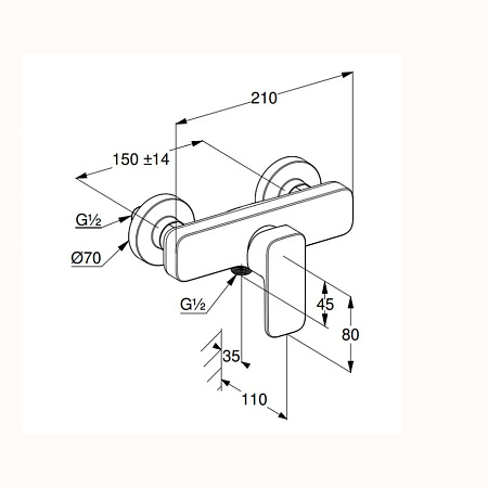 Смеситель для душа Kludi Renon 428313975 черный матовый