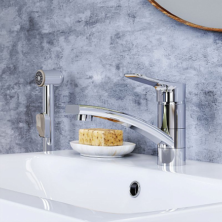 Смеситель с гигиеническим душем Damixa Jupiter 770230001 для раковины, хром