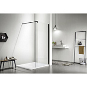 Душевая перегородка Aquatek AQ WIW 10020BL прозрачное стекло, черный