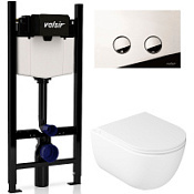 Комплект 4в1 инсталляции с WC и клавишей Valsir KIT VSCR 7334 Slim P4 белый/хром Комплект 4в1 инсталляции с WC и клавишей Valsir KIT VSCR 7334 Slim P4 белый/хром