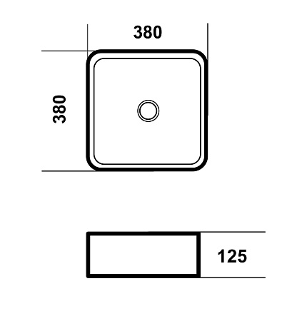 Мебельная раковина Grossman Falcon GR-3055 38x38x12.5 белый
