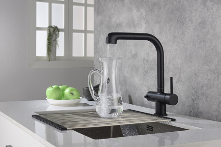 Смеситель для кухонной мойки Timo Saona 2346/03FL черный