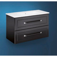 Тумба с раковиной Gustavsberg Iconic GB71CCVU80PDWB 80 подвесная, черная матовая