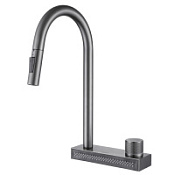 Смеситель ABBER Wasser Kreis AF8114NG для кухни с выдвижной лейкой, никель