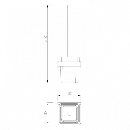 Ершик для туалета ABBER Westen AA1732B черный матовый