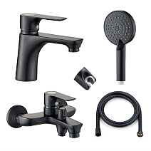 Набор смеситель Orange Aristo M19-311b для ванны с душем, черный