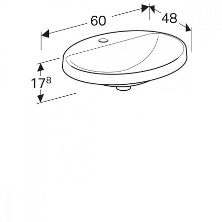 Раковина Geberit Variform 500.726.01.2 60х48 белый