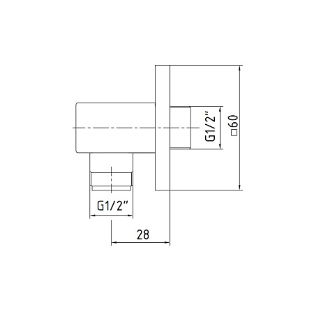 Шланговое подключение E.C.A. Elea 102126388C1EX матовый черный