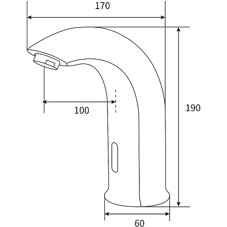 Смеситель электронный beWash Photocell BWAM1BS811 для раковины, черный