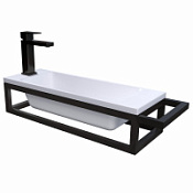 Консоль под раковину Grossman Метрис 105002 50 с правым полотенцедержателем, черный