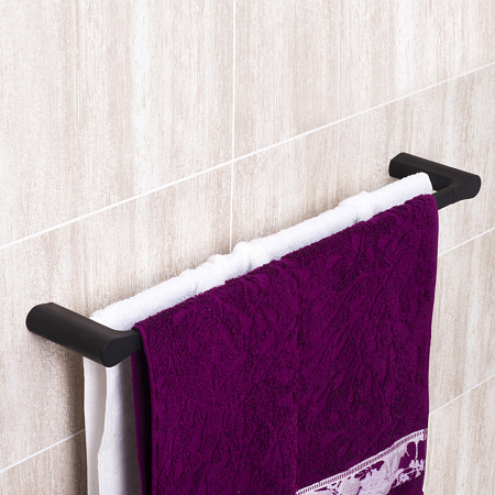 Полотенцедержатель WasserKRAFT Elbe K-7240 двойной, черный