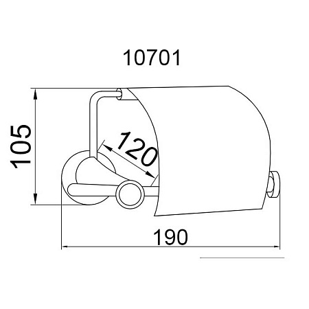 Держатель туалетной бумаги Boheme Puro 10701 с крышкой, хром