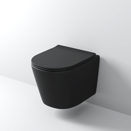 Унитаз подвесной Grossman Торнадо GR-4477BMSQ черный матовый