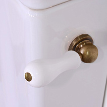 Механизм смыва для низкого бачка Kerasan 757093 с боковой ручкой, бронза Механизм смыва для низкого бачка Kerasan 757093 с боковой ручкой, бронза