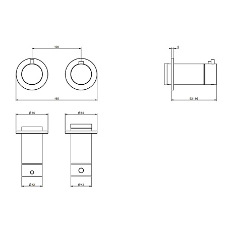 Смеситель Gessi Anello 63335.031 для душа, хром