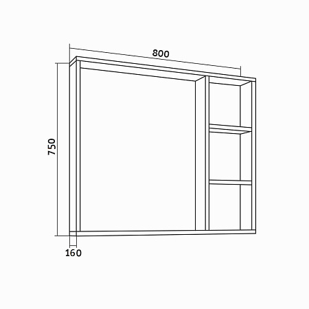 Зеркало Grossman Флай 208001 80 дуб сонома