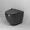 Унитаз подвесной Grossman Color GR-4411blackS с тонкой крышкой, черный глянцевый - фото 2