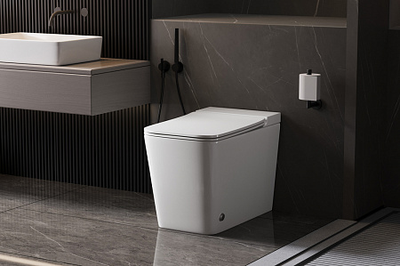 Унитаз приставной ABBER Rechteck AC1213P с импульсным смывом, белый