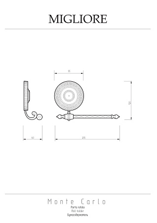 Бумагодержатель Migliore Montecarlo 31507 хром
