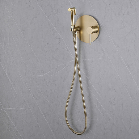 Гигиенический душ со смесителем ABBER Emotion AF8826G золото матовое