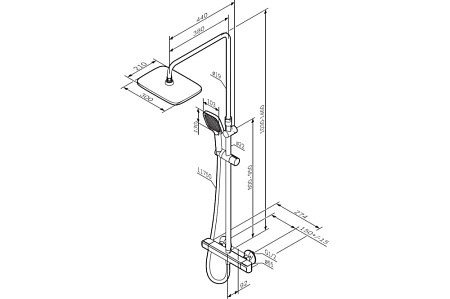 Душевая стойка Am.Pm Func F078F400 хром