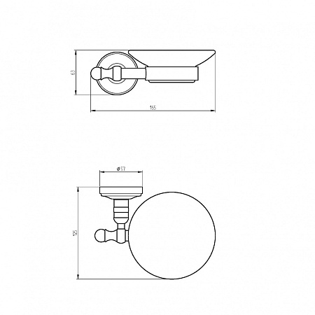 Мыльница Migliore Mirella 17308 настенная, золото