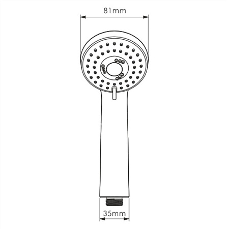 Душевая лейка WasserKRAFT A120 3 режима, хром матовый