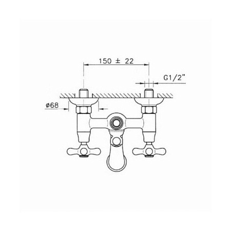 Смеситель Nicolazzi Nuova Brenta 2500 GB для ванны золотистая латунь