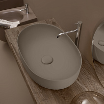 Раковина накладная Kerasan Nolita 534381 60x40 коричневый орех