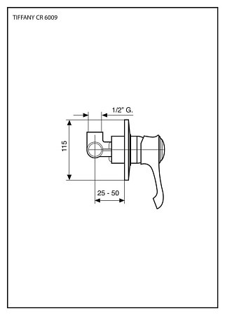 Смеситель Emmevi Tiffany 6009OR для душа, золото