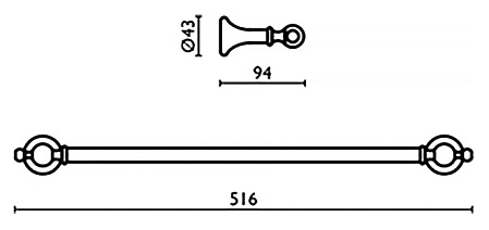 Полотенцедержатель Bagno & Associati Regency RE21192 BR