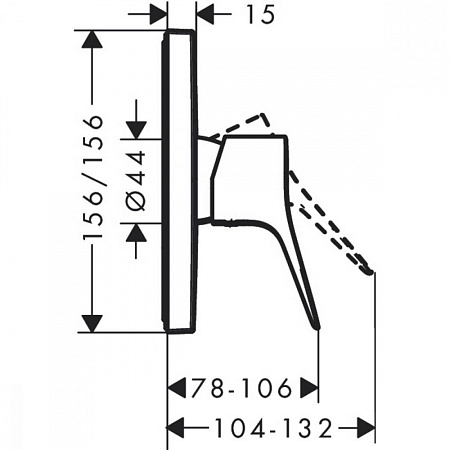 Смеситель Hansgrohe Vivenis 75615670 для душа, черный матовый