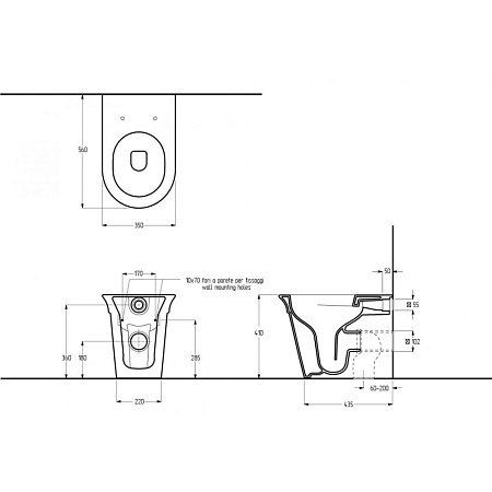 Унитаз подвесной Migliore Monaco 32063 черный матовый