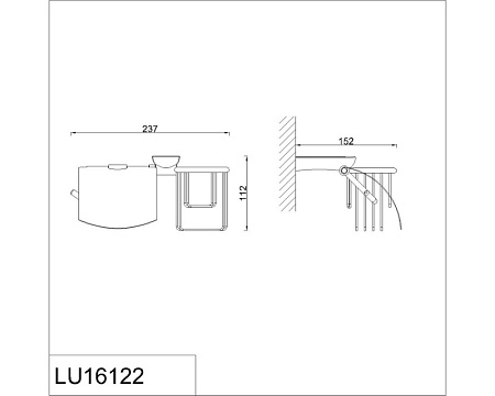 Держатель освежителя воздуха RUSH Luson LU16122 хром