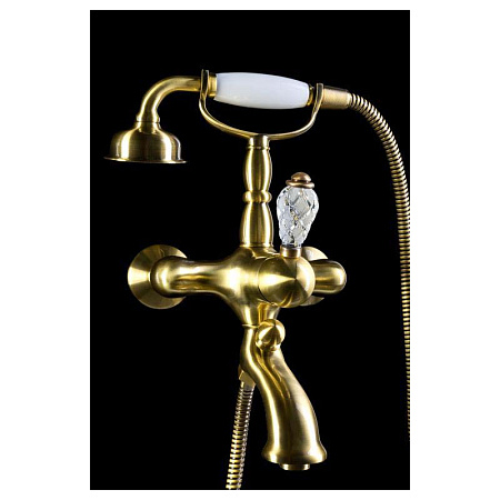Смеситель Boheme Crystal 303-CRST для ванны с душем, бронза