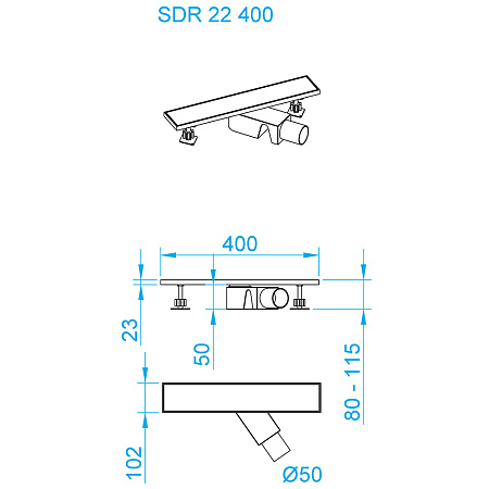 Душевой трап RGW Shower Drain SDR-22B 40