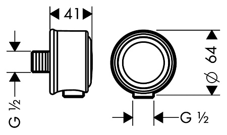 Шланговое подключение Axor Montreux Fixfit 16884820 шлифованный никель