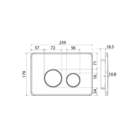 Кнопка смыва IDDIS Unisteel UNS10S0i77 хром