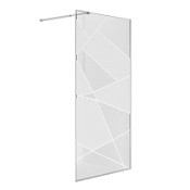 Душевая перегородка Niagara Nova NG-660-10 100x195 стекло прозрачное с рисунком/профиль хром