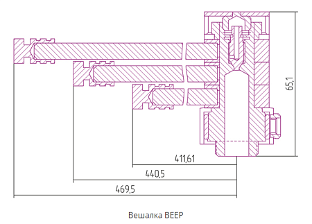 Вешалка Сунержа Веер 00-2002-0460 для водяных, без покрытия